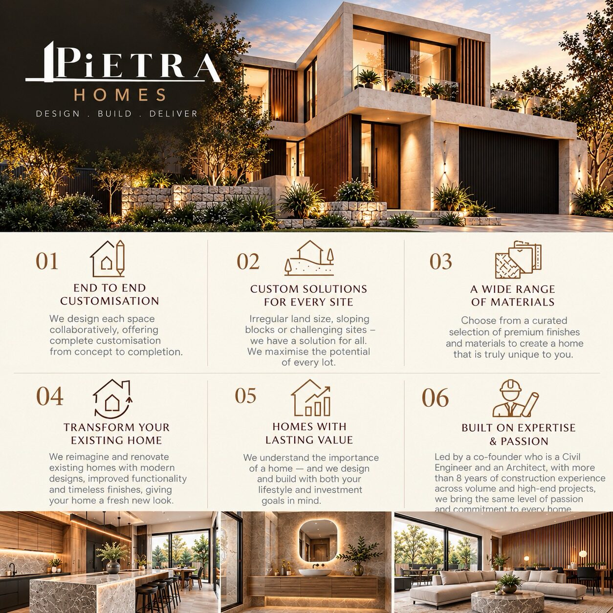 Pietra Homes advertisement